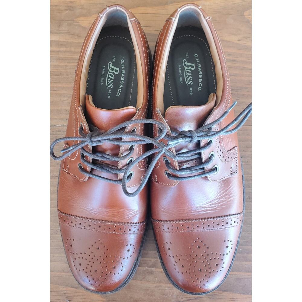 G.H. Bass & Co Brown Leather Oxford Dress Lace-up Shoes Men's Size 10.5W